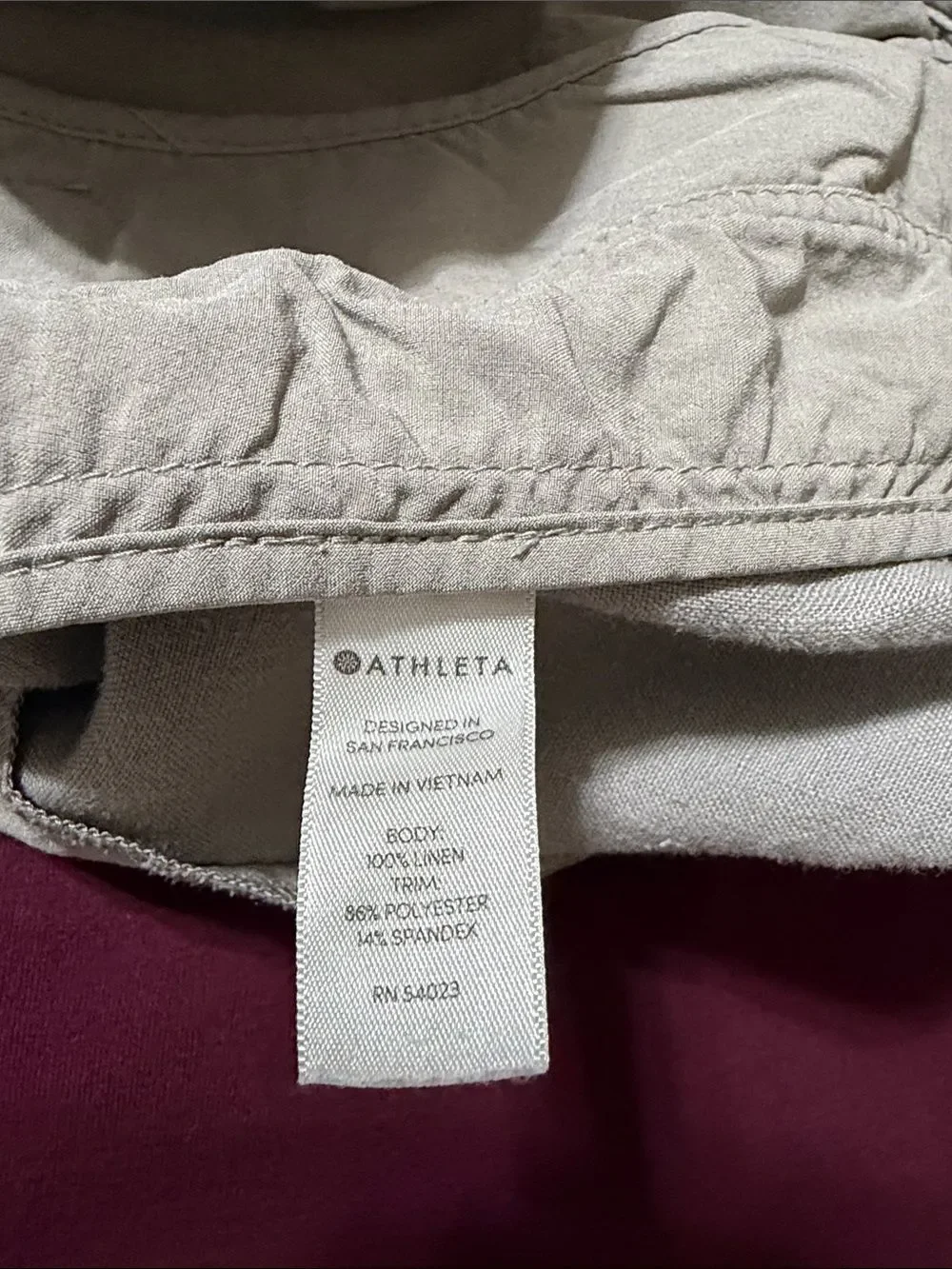 Athleta 12 Gray Bali Linen Shorts